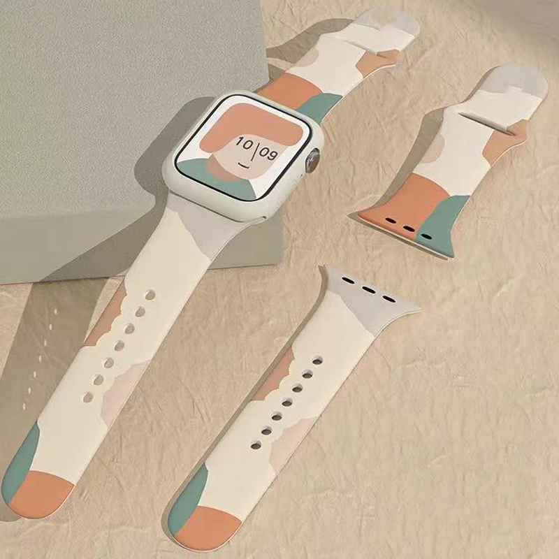 Cinturini a fascia impermeabile in silicone morbido per iwatch
